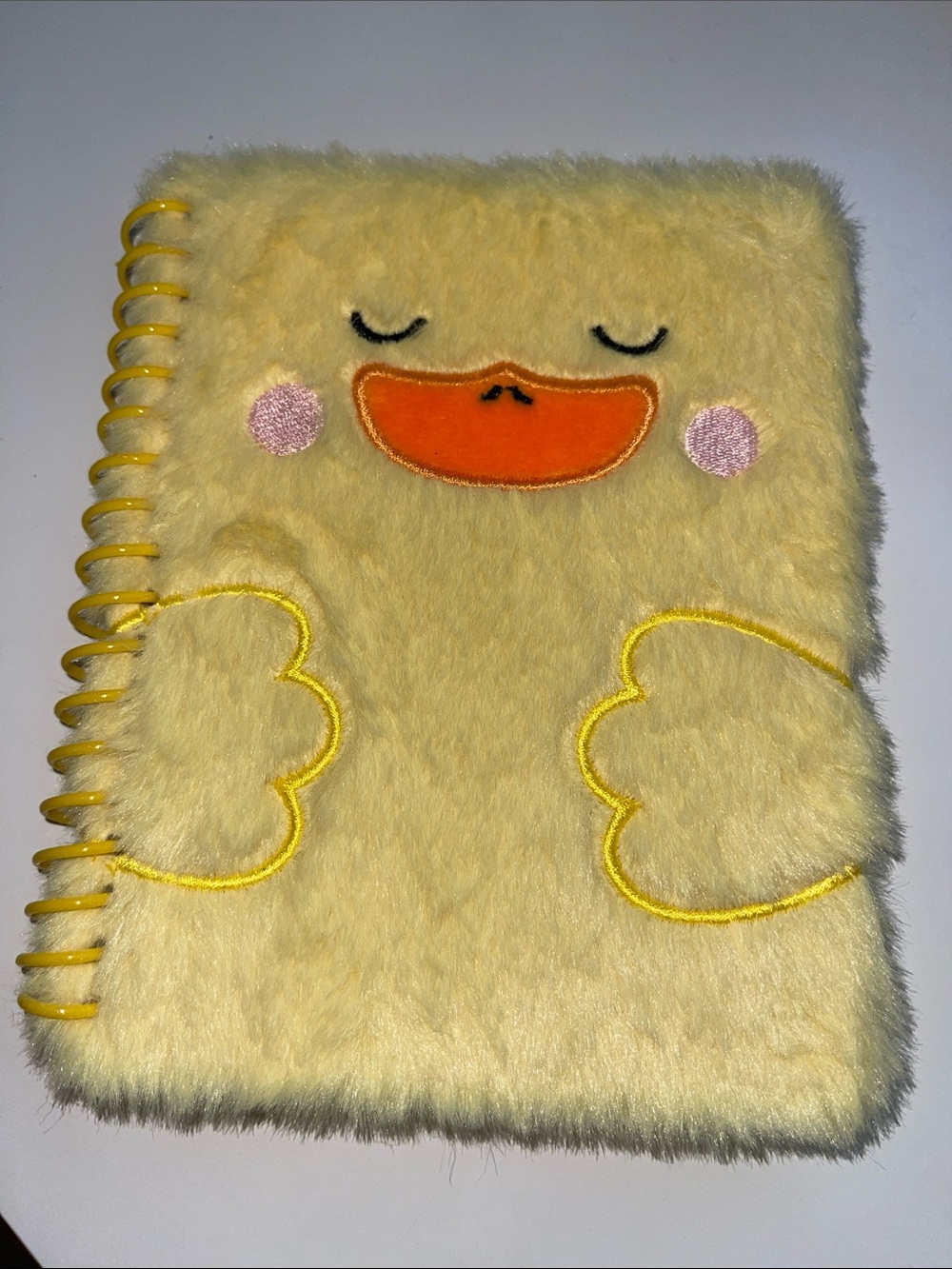 Cute Yellow Plush Duck Notebook